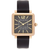 Marc Jacobs Vic Black Dial Black Leather Strap Watch for Women - MJ1522