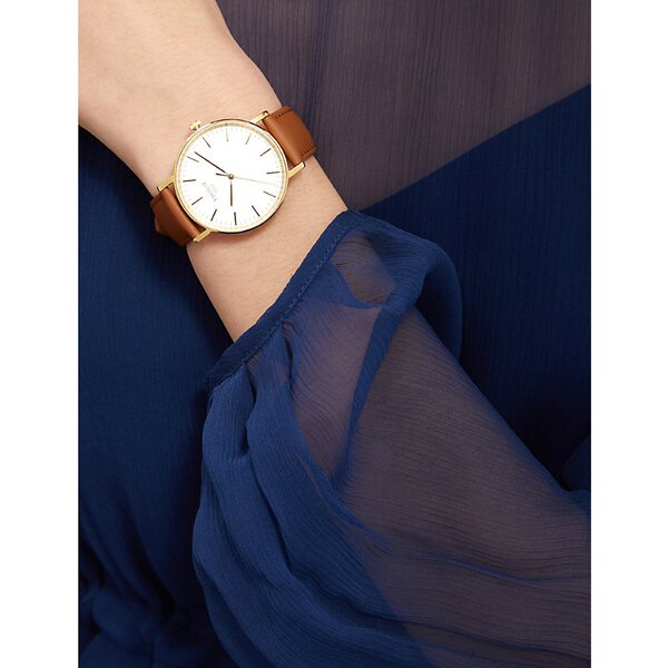 Tissot T Classic Everytime White Dial Brown Leather Strap Watch For Men - T109.410.36.031.00