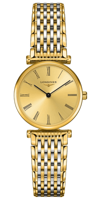 Longines La Grande Classique de Longines Gold Dial Two Tone Steel Strap Watch for Women - L4.209.2.31.7