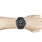 Hugo Boss Globetrotter Black Dial Black Steel Strap Watch for Men - 1513824