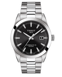 Tissot Gentleman Powermatic 80 Silicium Black Dial Silver Steel Strap Watch For Men - T127.407.11.051.00