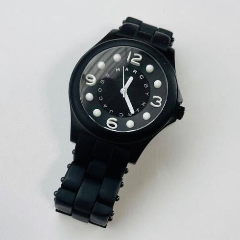 Marc Jacobs Pelly Black Dial Black Silicone Strap Watch for Women - MBM2507