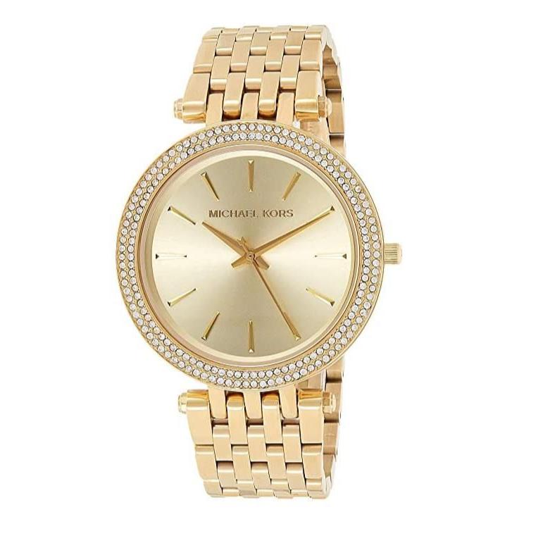 Michael Kors Darci Silver Dial Gold Stainless Steel Strap Watch for Women - MK3191