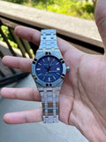 Maurice Lacroix Aikon Automatic Blue Dial Silver Steel Strap Watch for Women - AI1807-SS002-430-1