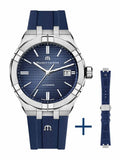 Maurice Lacroix Aikon Automatic Blue Dial Blue Rubber Strap Watch for Men - AI11808-SS000B-430-4