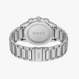 Hugo Boss Dapper Chronograph Blue Dial Silver Steel Strap Watch For Men - 1513927