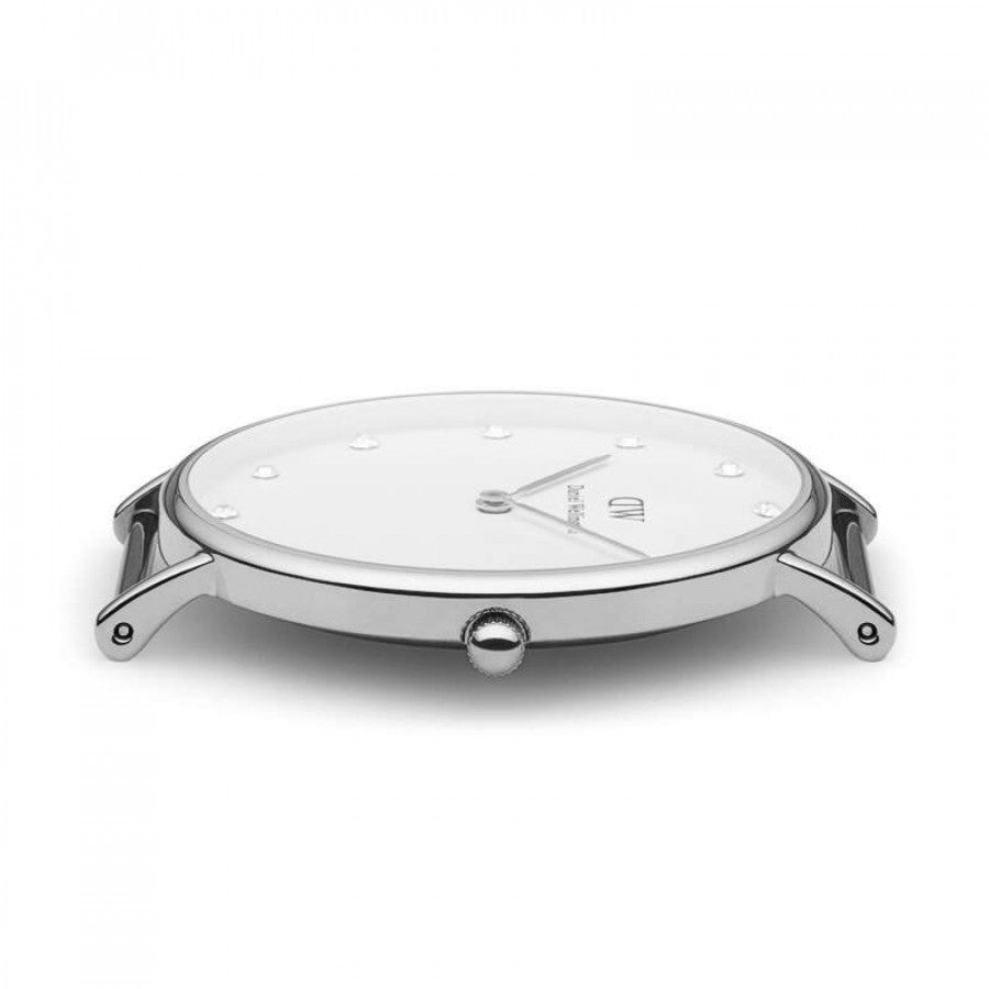 Daniel Wellington Classy Glasgow White Dial Two Tone Nylon Strap Watch For Women - DW00100082