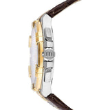 Maurice Lacroix Aikon Chronograph White Dial Brown Leather Strap Watch For Men - AI1018-PVY11-132-1