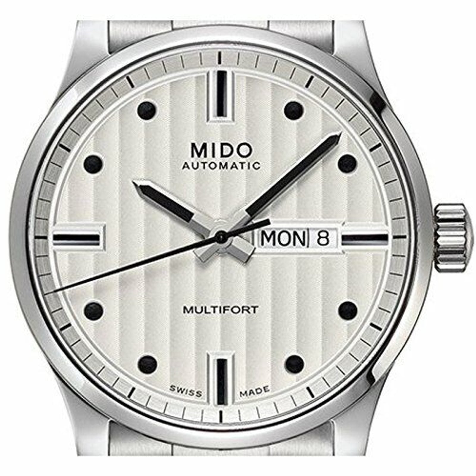 Mido Multifort Automatic Silver Dial Silver Steel Strap Watch For Men - M005.430.11.031.80