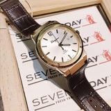 Salvatore Ferragamo F-80 Classic White Dial Brown Leather Strap Watch for Men - SFDT00819