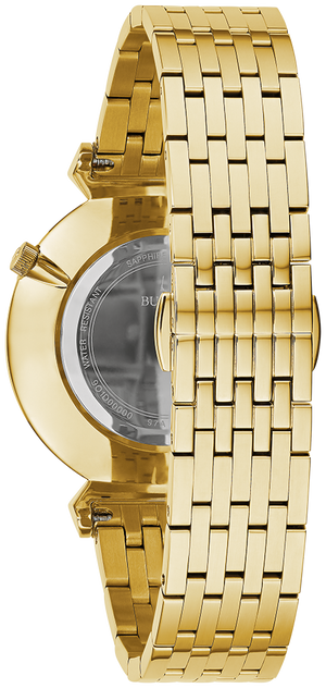 Versace V-Twist Black Dial Gold Mesh Bracelet Watch for Women - VELS00819