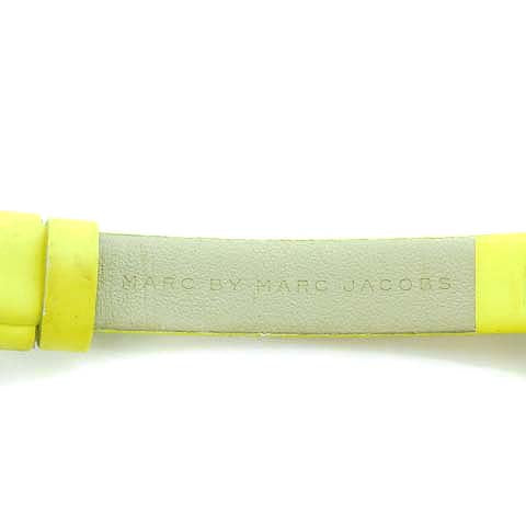 Marc Jacobs Henry White Dial Neon Yellow Rubber Strap Watch for Women - MBM1235