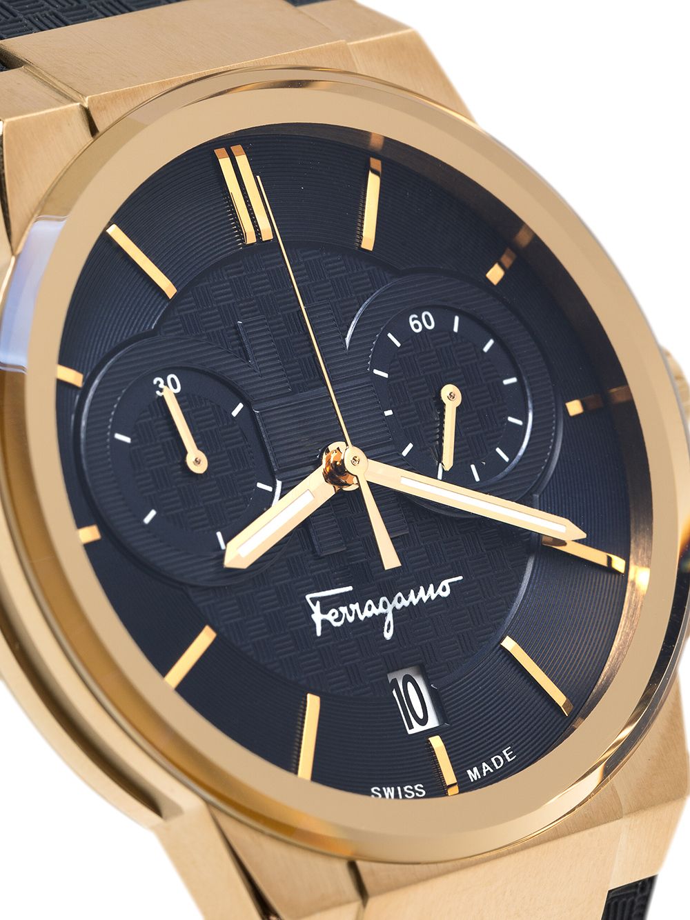 Salvatore Ferragamo Sapphire Chrono Blue Dial Blue Silicone Strap Watch for Men - SFME00221