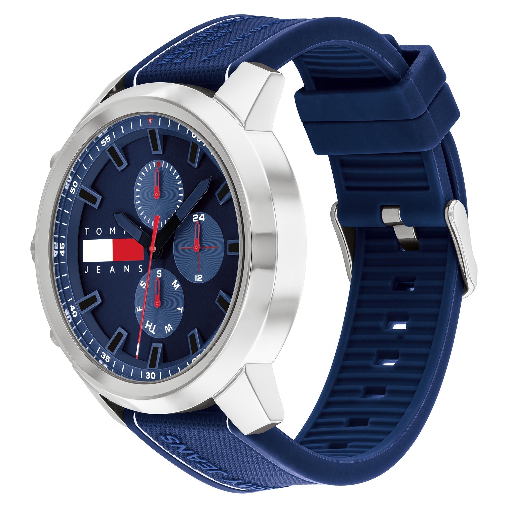 Tommy Hilfiger Wynwood Chronograph Blue Dial Blue Silicon Strap Watch For Men - 1710582