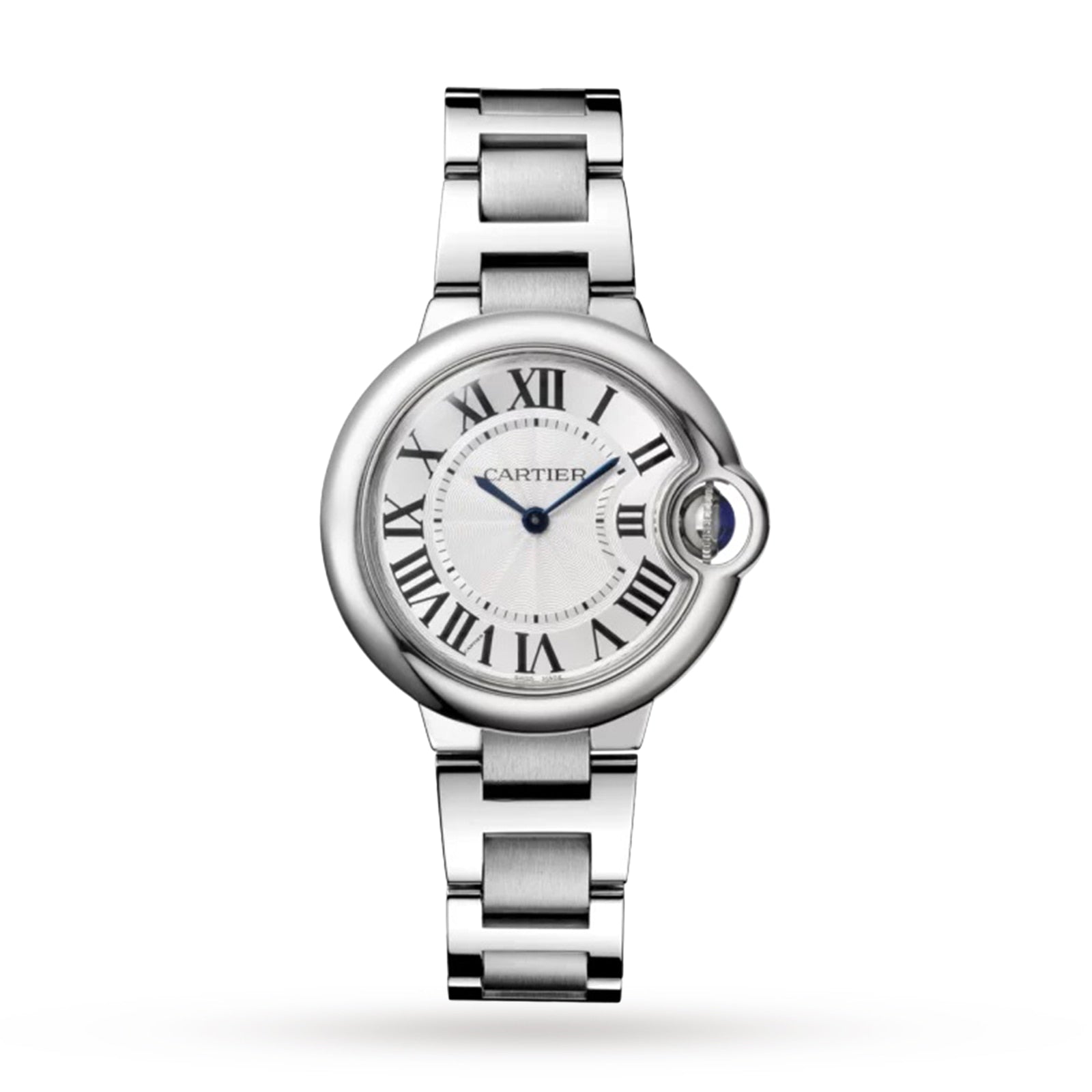 Cartier Ballen Bleu De Cartier Silver Dial Silver Steel Strap Watch for Women - W6920084