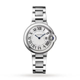 Cartier Ballen Bleu De Cartier Silver Dial Silver Steel Strap Watch for Women - W6920084