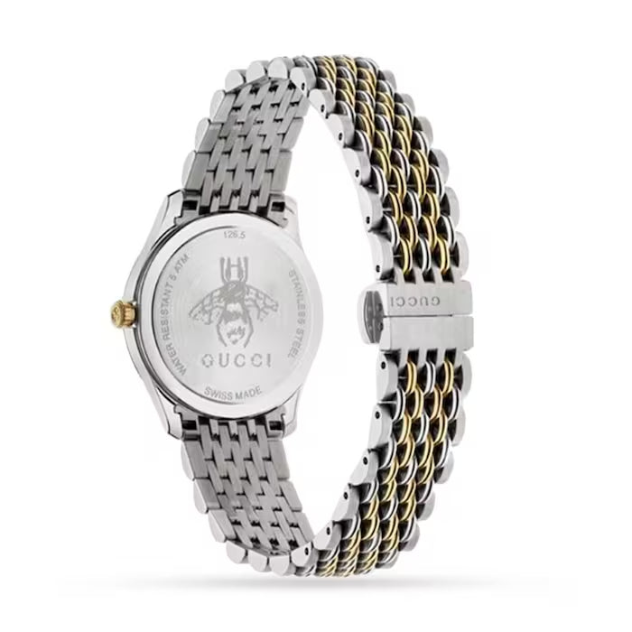 Gucci G Timeless Quartz Pink Dial Two Tone Steel Strap Watch For Women - YA1265030