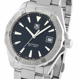 Tag Heuer Aquaracer Quartz Black Dial Silver Steel Strap Watch for Men - WAY1110.BA0928