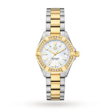 Tag Heuer Aquaracer Diamonds Mother of Pearl Dial Two Tone Steel Strap Watch for Women - WBD1421.BB0321