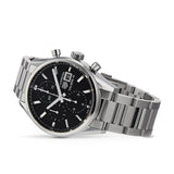 Tag Heuer Carrera Automatic Chronograph Black Dial Silver Steel Strap Watch for Men - CBK2110.BA0715