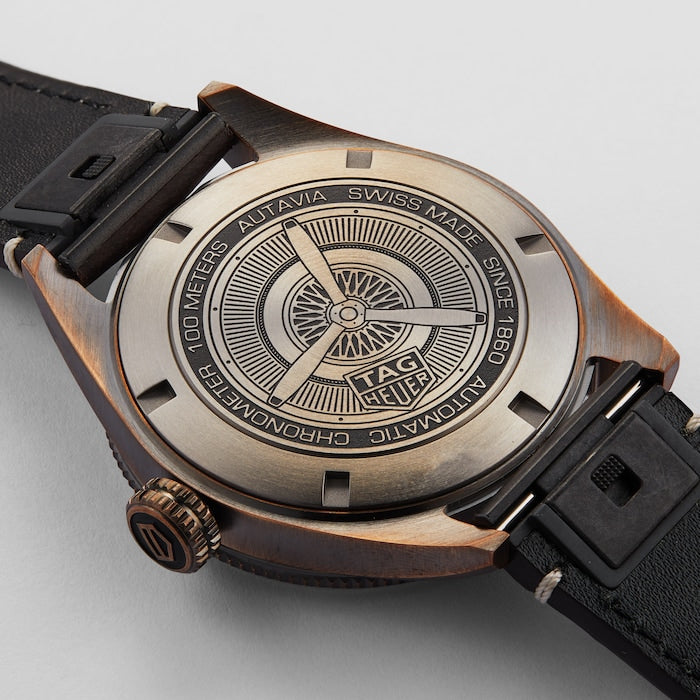 Tag Heuer Autavia Brown Dial Brown Leather Strap Watch for Men - WBE5191.FC8276