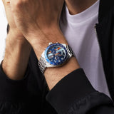 Tag Heuer Formula 1 Gulf Edition Chronograph Blue Dial Silver Steel Strap Watch for Men - CAZ101AT.BA0842