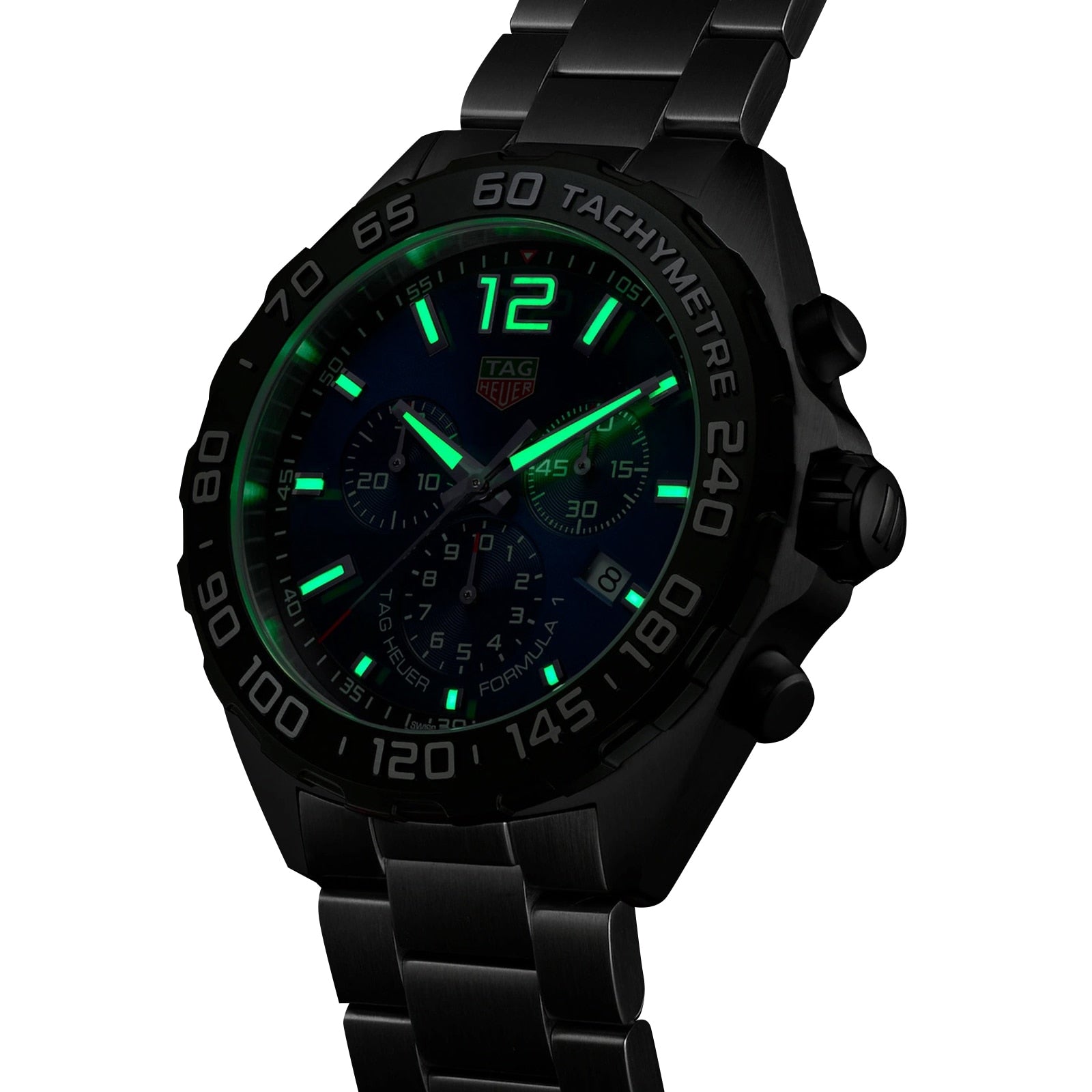 Tag Heuer Formula 1 Chronograph Blue Dial Silver Steel Strap Watch for Men - CAZ101AV.BA0842