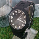 Marc Jacobs Pelly Black Dial Black Silicone Strap Watch for Women - MBM2516