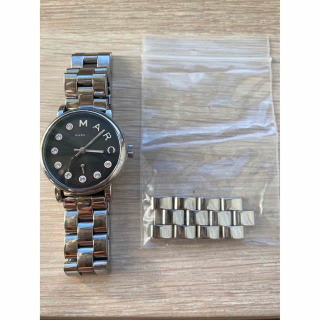 Marc Jacobs Blade Black Dial Silver Steel Strap Watch for Women - MBM8672