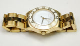 Marc Jacobs Blade White Dial Gold Steel Strap Watch for Women - MBM3050