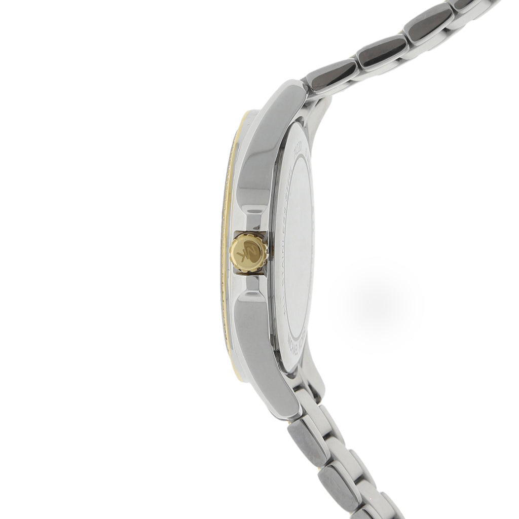 Michael Kors Kacie Three Hand Silver Dial Two Tone Steel Strap Watch for Women - MK6931