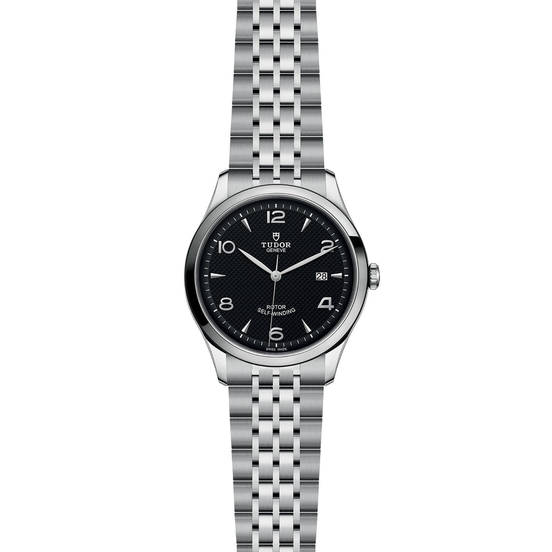 Tudor 1926 Automatic Black Dial Silver Steel Strap Watch for Men - M91650-0002