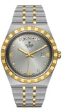 Tudor Royal Diamonds Automatic Grey Dial Two Tone Steel Strap Watch for Men - M28603-0002