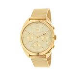 Tommy Hilfiger Mia Gold Dial Gold Mesh Bracelet Watch for Women - 1781488