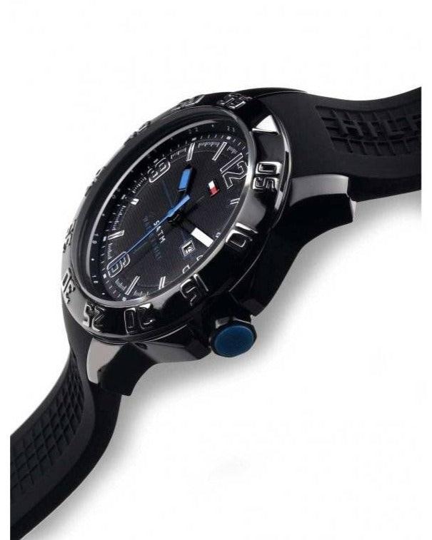 Tommy Hilfiger Sport Multifunction Black Dial Black Rubber Strap Watch for Men - 1790983