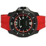 Tommy Hilfiger Windsurf Black Dial Red Rubber Strap Watch for Men - 1791112