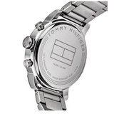 Tommy Hilfiger Jake Chronograph Black Dial Silver Steel Strap Watch for Men - 1791234