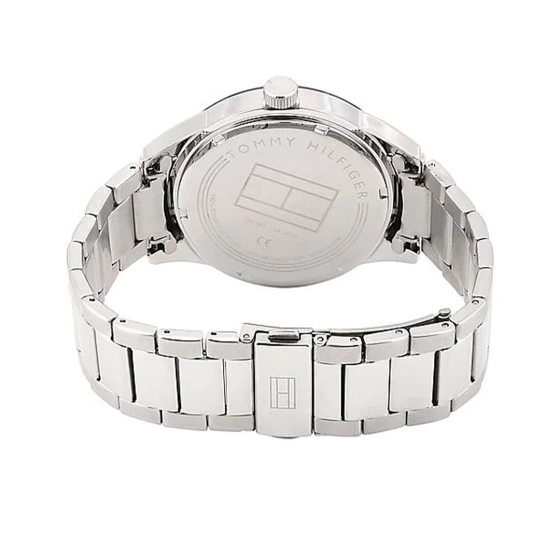 Tommy Hilfiger Keagan Blue Dial Silver Steel Strap Watch for Men - 1791293