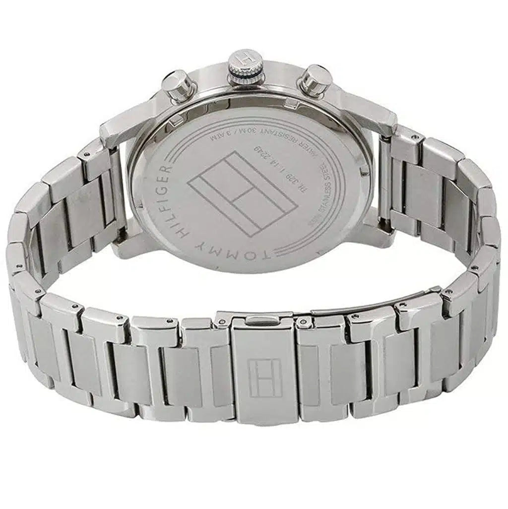 Tommy Hilfiger Kane Chronograph Grey Dial Silver Steel Strap Watch for Men - 1791397