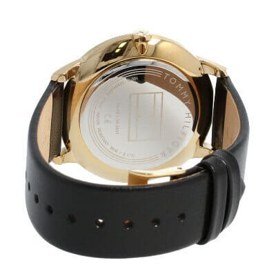 Tommy Hilfiger Hunter White Dial Black Leather Strap Watch for Men - 1791606