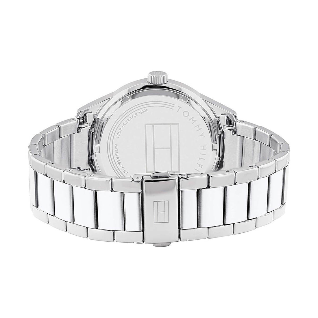 Tommy Hilfiger Austin Blue Dial Silver Steel Strap Watch for Men - 1791640