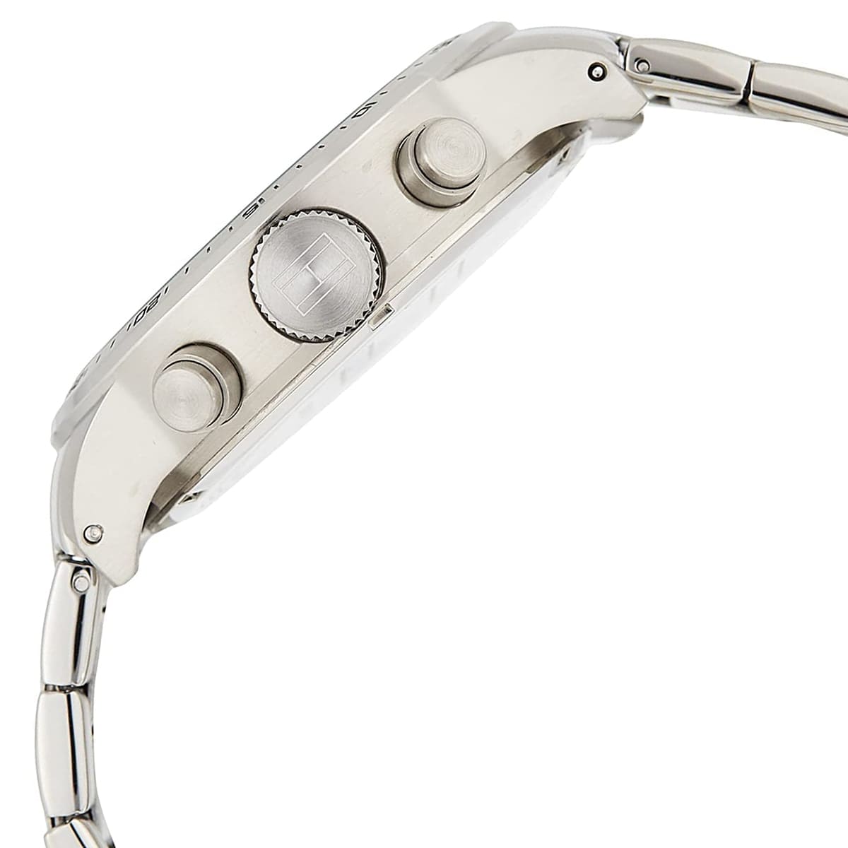 Tommy Hilfiger Trent Quartz Black Dial Silver Steel Strap Watch For Men - 1791805