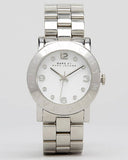 Marc Jacobs Amy White Dial Silver Steel Strap Watch for Women - MBM3054