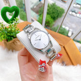 Calvin Klein Dainty Silver Dial Silver Steel Strap Watch for Women - K7L23146
