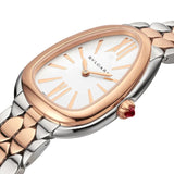 Bvlgari Serpenti Seduttori White Dial Two Tone Steel Strap Watch for Women - SERPENTI103277
