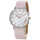 Coach Perry White Dial Pink Leather Strap Watch for Women - 14503118