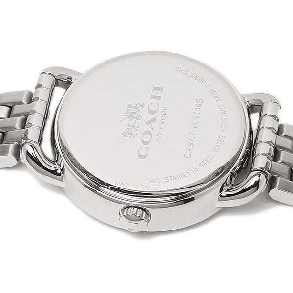 Coach Delancey White Dial Silver Steel Strap Watch for Women - 14502240