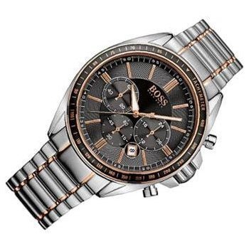 Hugo Boss Driver Sport Grey Dial Grey Steel Strap Watch for Men - 1513094