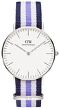Daniel Wellington Classic Trinity White Dial Three Tone Nylon Strap Watch For Women - 0609DW