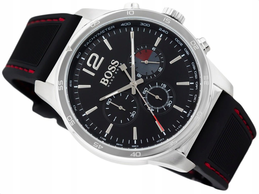 Hugo Boss Professional Black Dial Black Silicone Strap Watch for Men - 1513525